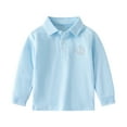 thumbnail image 1 of Shadoumai Polo Shirts for Boys Cotton Polka Dot Print Button Closure Short Sleeve T Shirt Loose Soft Tee Shirt Cute Baby Boy Clothes, 1 of 3