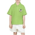 thumbnail image 1 of Shadoumai Polo Shirts for Boys Polka Dot Print Button Down Shirt Short Sleeve Tee for Toddler Fashion Sports T-Shirt T-Shirts Infant To Big Kid, 1 of 5