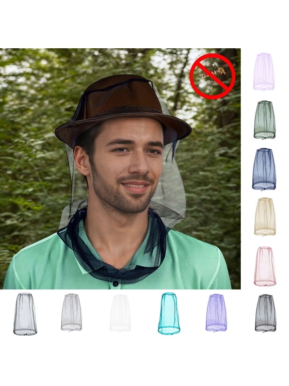 Mosquito Poll Net Mesh Ultra Large, Insect Netting Fine Holes, Face Shield, Soft Fly Screen for No See Um Gnats, Works Over Most Hats