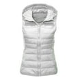 thumbnail image 1 of Shadoumai Puffer Vest Women Sleeveless Hood Zip up Quilted Jacket Plus Size Slim Fit Lightweight Casual Winter Coat with Pocket, 1 of 3