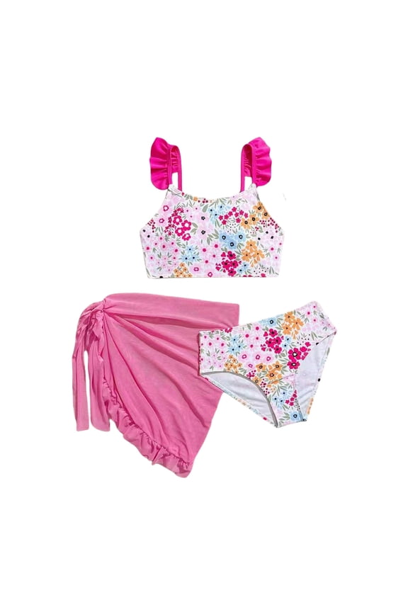 Ruffle Butts Girls Swimsuits Ruffle Bikini Sets for Girls 10-12 Adjustable Strap Tankini 2 Pieces Cut Out Girls Dress Up Clothes
