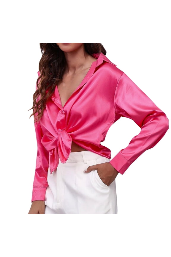 Satin Jacket For Women With Neck Scarf Pink Halloween Party Costume Fancy Dress Coat