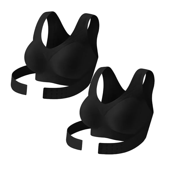 Shadoumai Seamless Breathable Shaping Corrective Support Bra,Posture Bras Corrector,Back Shoulder Relief Jelly Underwear 2026 New 2PC