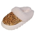 thumbnail image 1 of Shadoumai Sequins Slippers for Women Fuzzy Slipper Closed Toe Warm Shoes Comfy Winter House Shoes Indoor Outdoor, 1 of 8