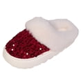 thumbnail image 1 of Shadoumai Sequins Slippers for Women Fuzzy Slipper Closed Toe Warm Shoes Comfy Winter House Shoes Indoor Outdoor, 1 of 7