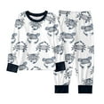 thumbnail image 1 of Shadoumai Shark Print 2 Piece Pajama Set Long Sleeve Top and Pants Sleepwear Unisex, 1 of 3
