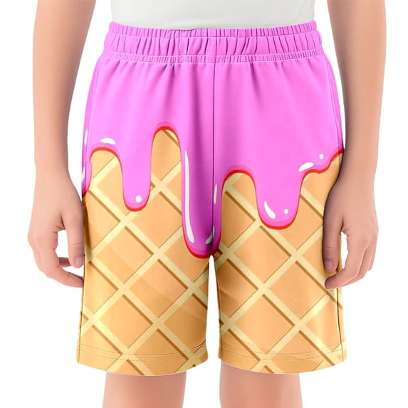 Shadoumai Short Pants for Boys Animal Print Elastic Waistband Cotton School Sport Shorts Fashionable Sports Shorts Shorts for Summer Kids