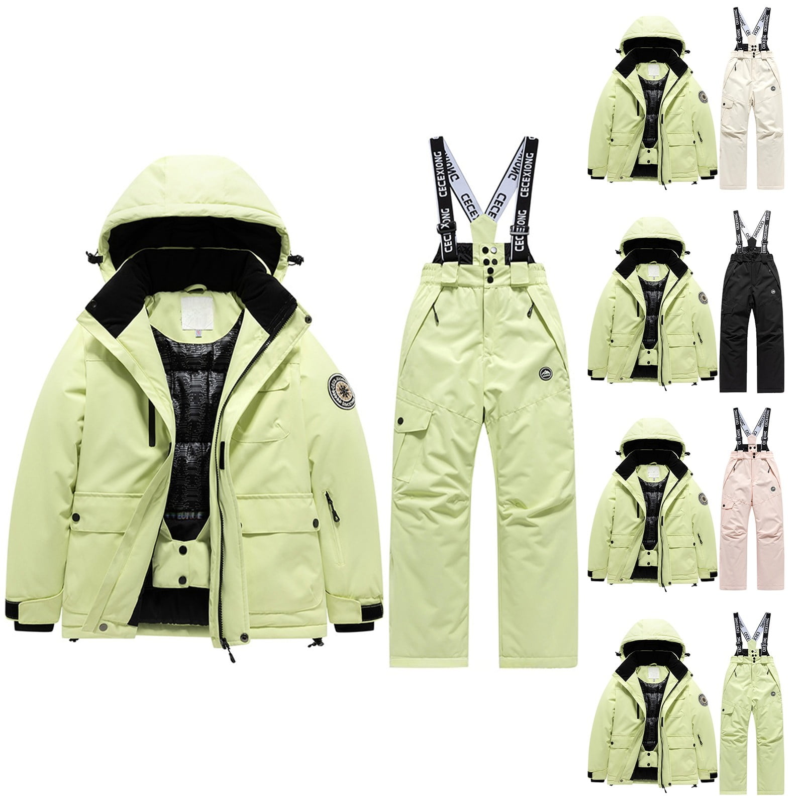 Shadoumai Snow Suit for Kids Girls Boys Pants 2 Piece Zip Up Jacket ...