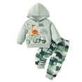 thumbnail image 1 of Shadoumai Soft Boys Outfits Sets Cute Animal Print Hooded Top And Pants Two Piece Toddler Baby Clothes For Spring Fall Winter Comfortable Warm, 1 of 9