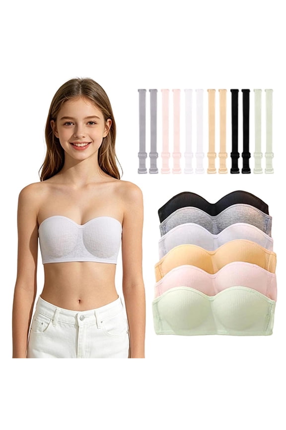 Soft Bras for Girls 10-16, Lightly Padded Cotton Girl Training Bras, Breathable, Wireless Comfort