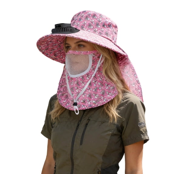 Shadoumai Solar Panel Powered Fan Built in Wide Brim Outdoor Fishing Hat USB Charging Men Ultralight Sun Bucket Mission Cooling Cap
