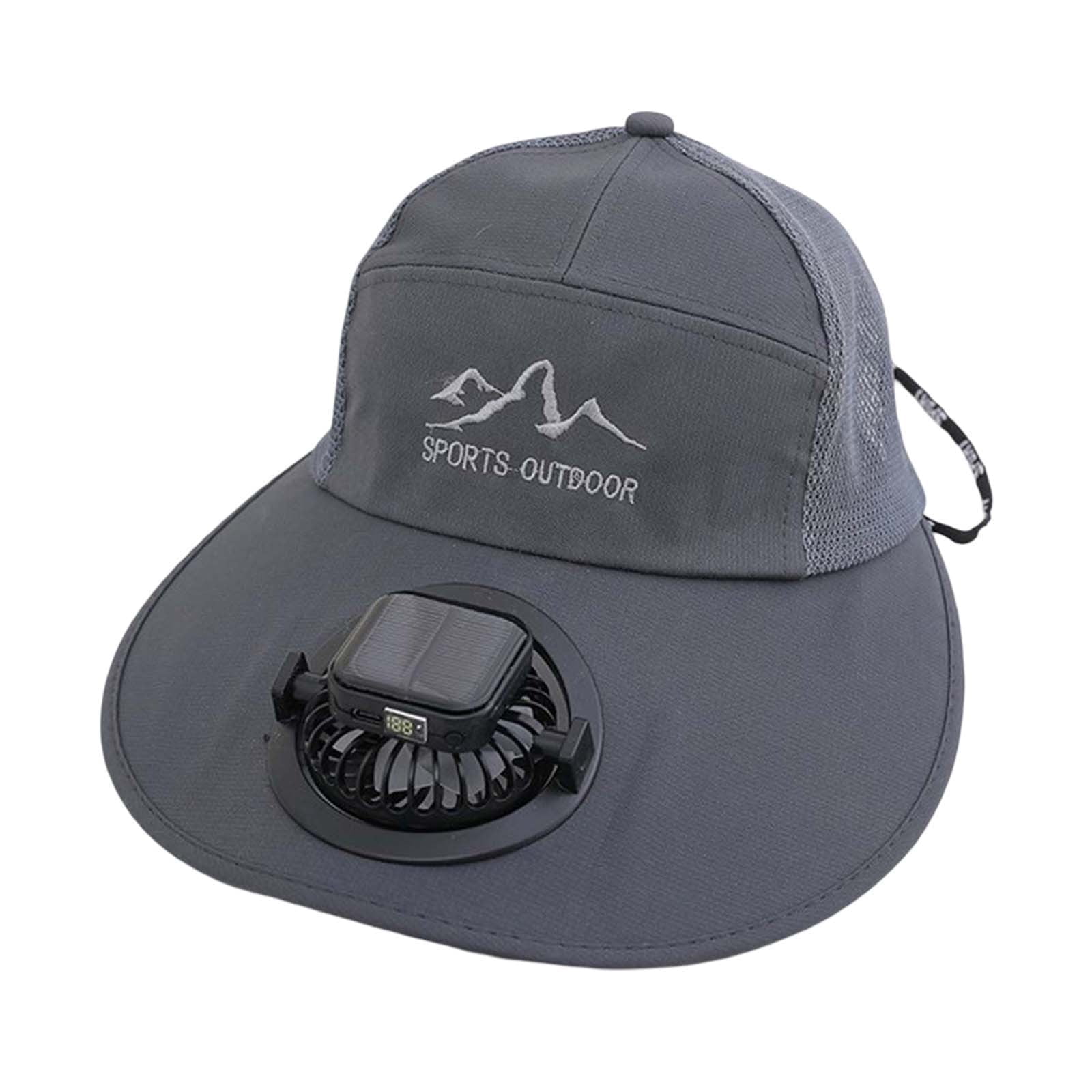 Shadoumai Solar Rechargeable Peaked Cap, Solar-Powered Baseball Cap ...