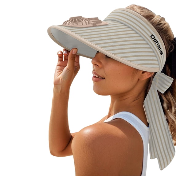Shadoumai Solar Rechargeable Peaked Cap, Solar-Powered Baseball Cap with Built-in Fan, USB Rechargeable Outdoor Sun Visor Hat