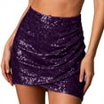 thumbnail image 1 of Shadoumai Stylish Fitted Mini Skirt Featuring Elegant Pleated Hem And Sparkling Beaded Embellishments For Party Night Out, 1 of 4