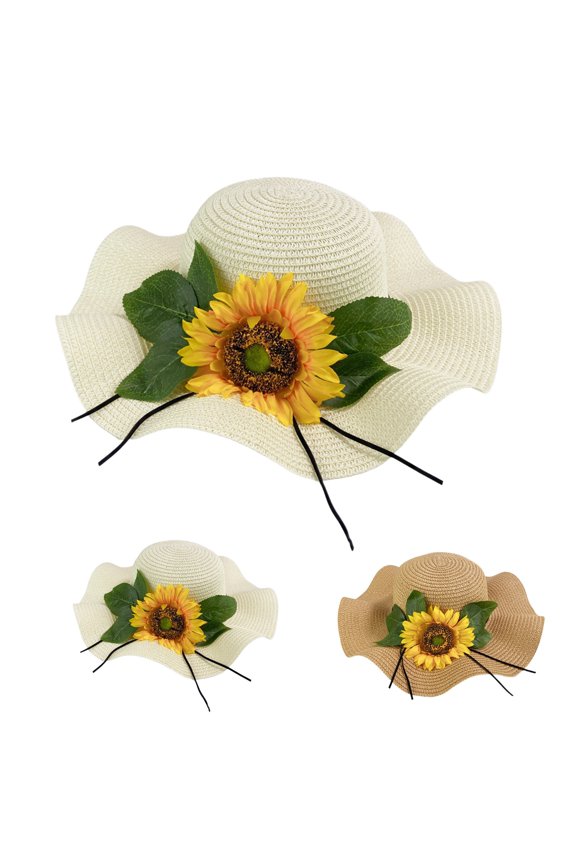 Summer Beach Straw Hat Beach Big Brim Sun Sunflower Versatile Sandal Hat