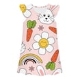 thumbnail image 1 of Shadoumai Summer Dresses for Girls Flutter Sleeve Easter Day Cute Prints Casual Beach Dresses Flower Girl Dresses for Girls, 1 of 2
