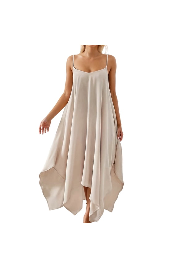 Summer Dresses for Women 2026 Hawaiian Beach Vacation Clothes Casual Sleeveless Maxi Long with Pockets