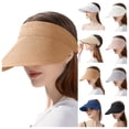 thumbnail image 1 of Shadoumai Summer Wide Brim Straw Visor Sun Hat Beach Cap, 1 of 5