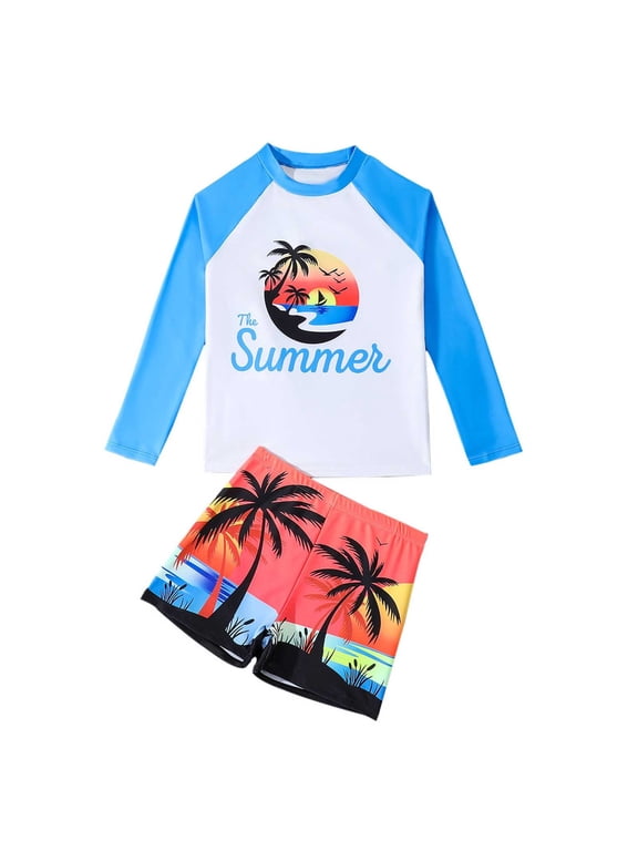 Swimsuit Boys Qick Dry Swimwear Set Boys 2 Piece Swimsuit Swim Lessons Toddler Boys Bathing Suit