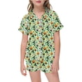 thumbnail image 1 of Shadoumai Summer Silk Halloween Pajamas Button Down Graphic Print Shirt and Pant Set with Pockets Comfortable Sports Tshirt 2 Piece Summer Loungewear, 1 of 4