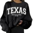 thumbnail image 1 of Shadoumai Texas Sweatshirts For Women Crew Neck Letter Graphic Pullover Relaxed Fit Long Sleeve Hoodie Teens Fall Clothes, 1 of 3