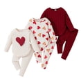 thumbnail image 1 of Shadoumai Toddler Baby Boy Girl Valentines Day Outfit Love Heart Sweatshirt Pant Sets Little Kids Valentine's Gifts Clothes, 1 of 9