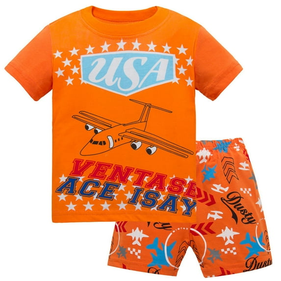 Shadoumai Toddler Boy Sets 5t Dinosaur Print Crew Neck Short Sleeve T-Shirt & Shorts Set Loose Fit Activewear Clothing Set for Boys Summer Unisex 2 Pc Sweatsuit Set
