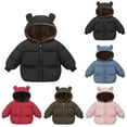 thumbnail image 1 of Shadoumai Toddler Boys Girls Winter Jackets Puffer Padded Coat Hooded Bear Ears Outwear Clothing for Baby Kids 1-6 Years, 1 of 5
