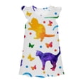 thumbnail image 1 of Shadoumai Toddler Girl Dresses 3t Ruffle Sleeve Easter Day Cartoon Printed Comfortable Princess Dresses Girl Clothes Set, 1 of 2