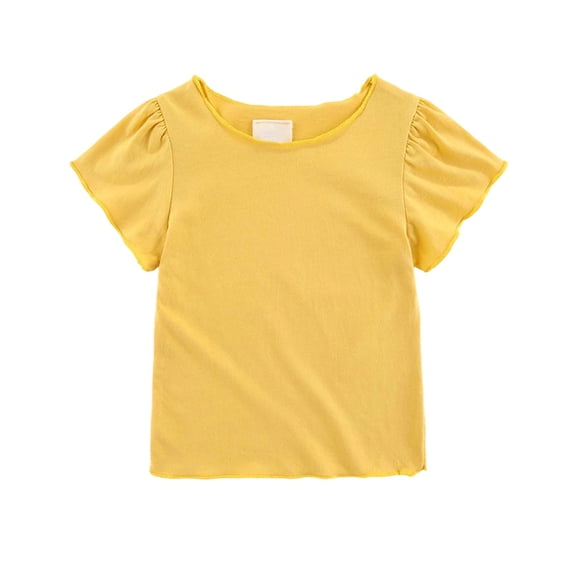 Shadoumai Toddler Girl Shirts 5t Letter Graphic Printed Cowl Neck Shirt Short Sleeve T Shirt Top Comfy Summer Tops Kids Summer Clothing