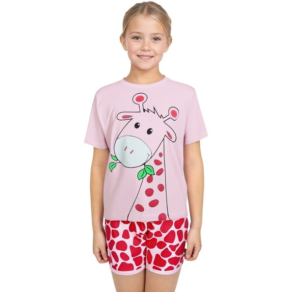 Shadoumai Toddler Girls Clothes 4t Graphic Print T-Shirt and Shorts Outfit Fashionable Pullover Tops and Jogger Pants