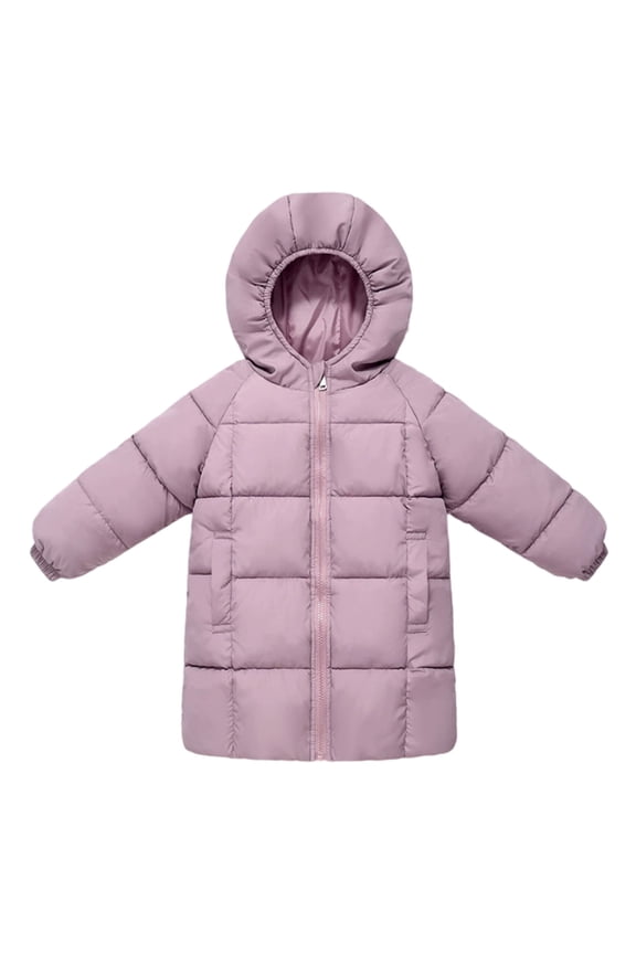 Toddler Girls Winter Coat Jacket Outwear Clothes Warm Overcoat Snowsuit Puffer Parka Lined Hood Kids