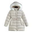 thumbnail image 1 of Shadoumai Toddler Girls Winter Coat Jacket Outwear Clothes Warm Overcoat Snowsuit Puffer Parka Lined Hood Kids, 1 of 8