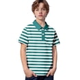 thumbnail image 1 of Shadoumai Toddler Polo Shirts for Boys 5T Button Down Shirt Striped Short Sleeve Pocket Tops Active Trendy Blouse, 1 of 4
