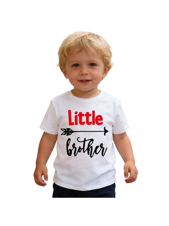Toddler Shirts Boys 2t Round Neck Short Sleeve T-Shirts Fashion Casual Preppy Shirt T-Shirts Toddler To Big Kid