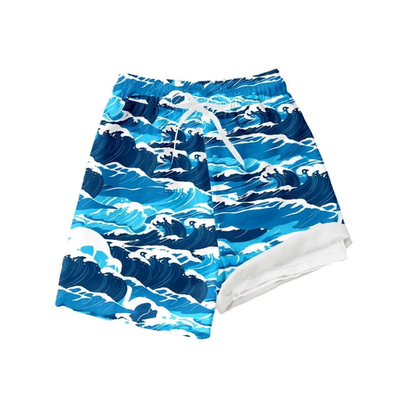 Shadoumai Toddler Swim Trunks 3d Prints Dinosaurs High Stretch Shorts Quick Drying Swimsuit Beach Shorts Swim Trunk for Boys Beach Swimming Shorts