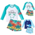 thumbnail image 1 of Shadoumai Toddler Swimsuit Boy Long Sleeve Bathing Suits Sunsuit with Swim Trunks, 2 Piece, Bathing Suits Boys,Kids Bathing Suits Boys, 1 of 9
