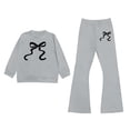 thumbnail image 1 of Shadoumai Tween Girl Clothes 2 Piece Outfit Summer Long Sleeve Top + Jogger Pants Spring Fall Clothing Set Size 7-14 Years, 1 of 5