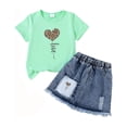thumbnail image 1 of Shadoumai Tween Girls 2 Piece Outfits Short Sleeve Bow Top and Pleated Skirt Sets Summer Clothes, Size 7-14 Years, 1 of 4