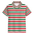 thumbnail image 1 of Shadoumai Uniform Shirts for Boys Polka Dot Print Button Down Short Sleeve T Shirt Top Cute Preppy Tops Summer Clothes with Pocket, 1 of 4