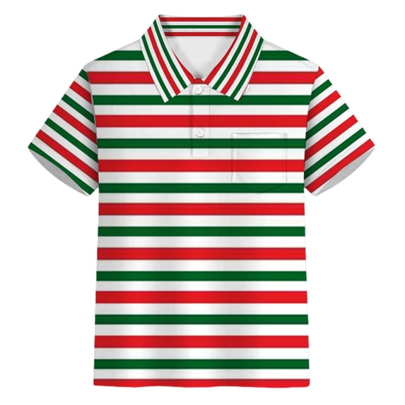 Shadoumai Uniform Shirts for Boys Polka Dot Print Button Down Short Sleeve T Shirt Top Cute Preppy Tops Summer Clothes with Pocket