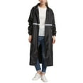 thumbnail image 1 of Shadoumai Unisex Full Length Raincoat With Hood High Visibility Reflective Windproof Heavy Rain Jacket For Adults, 1 of 3