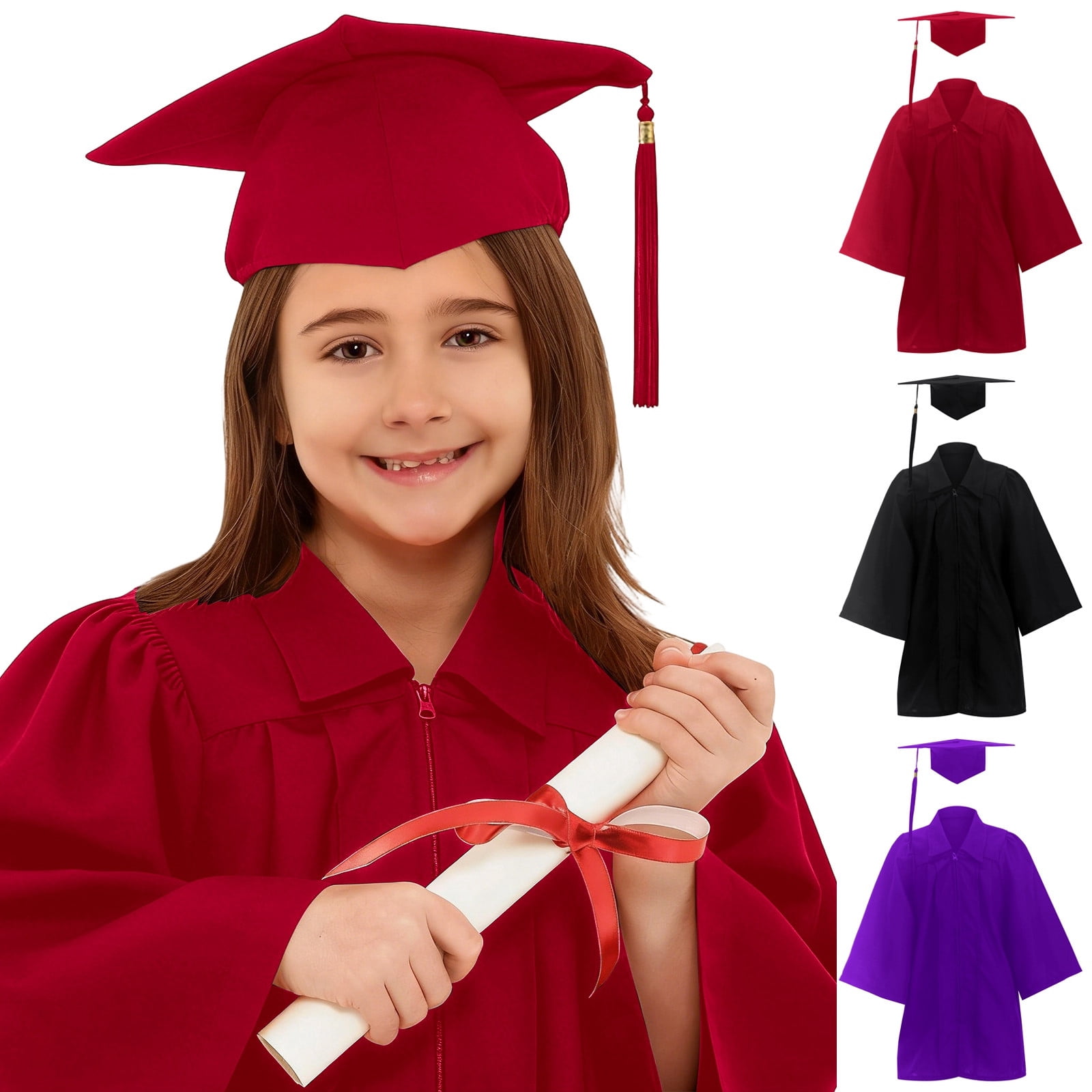 Shadoumai Unisex Shiny Graduation Gown Cap Tassel Set 2026 Preschool ...