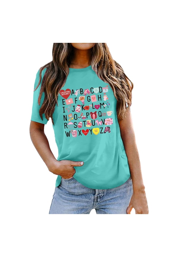 Valentine Shirt Women Buffalo Plaid Love Heart Graphic Tees Letter Print Splicing Long Sleeve Tops Shirts