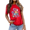 thumbnail image 1 of Shadoumai Valentine Shirts for Women 2026 Long Sleeve Crew Neck Holiday Tops Tunic Loose Fit Blouses, 1 of 6