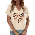 thumbnail image 1 of Shadoumai Valentines Shirts for Women Plus Size Cute 3/4 Sleeve Funny Graphic Tee Shirt Heart Shaped Fashion Casual Clothes Tops, 1 of 4