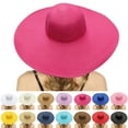thumbnail image 1 of Shadoumai Versatile Retro Woven Handmade Straw Hat with Ruffled Bow for Women Elegant Crochet Straw Foldable Breathable Sun Hat, 1 of 4