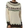 thumbnail image 1 of Shadoumai Vintage Sheep Print Sweater For Women Fair Isle Crew Neck Long Sleeve Jumper Tops Plus Size Trendy Fall Winter Sweaters, 1 of 8