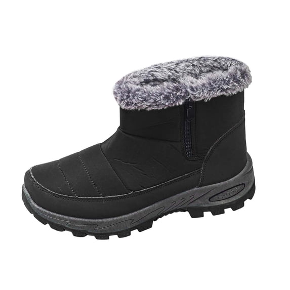 Shadoumai Waterproof Winter Boots for Women Snow Mid Calf Lined Warm Comfy Women Boot Outdoor Resistant Booties Walking Soft Winter Shoes