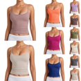 thumbnail image 1 of Shadoumai Women's Basic Double Lined Scoop Neck Tank Tops Adjustable Cami Tank Summer Sleeveless Tops, 1 of 7